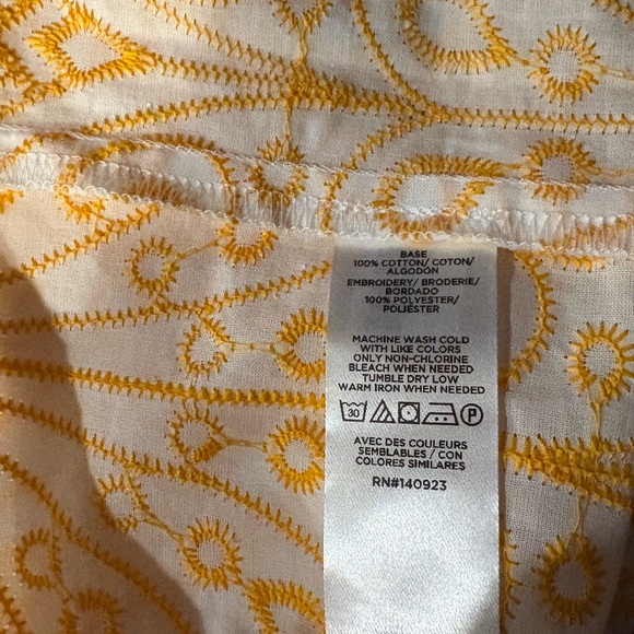 Women's Ruffled Sleeve Top - Yellow Pattern - Picture 6 of 10